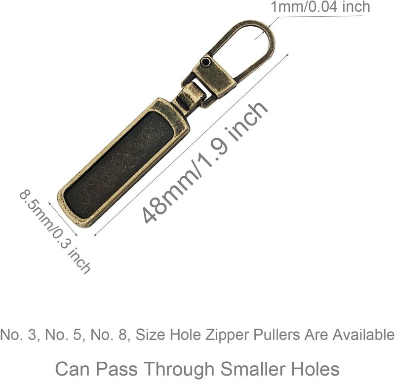 Mizeer Zipper Pull Replacement for Small Holes Zipper, Detachable Zipper Tab Repair for Clothing Jackets Boots - Image 4
